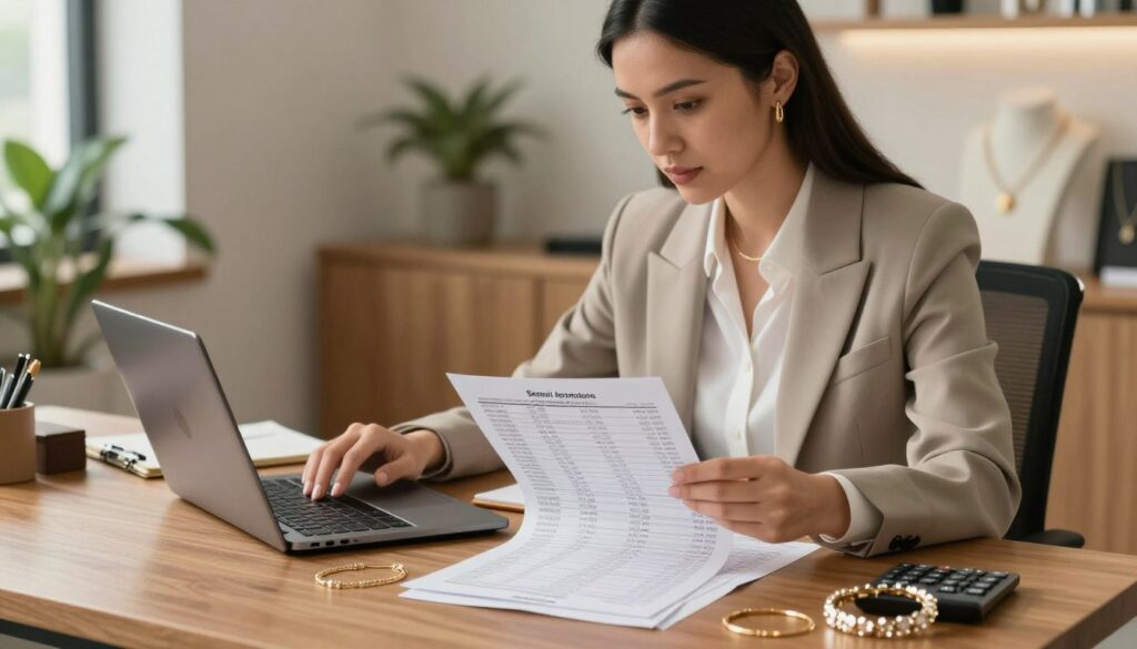 analisar preços e margem de lucro semi joias