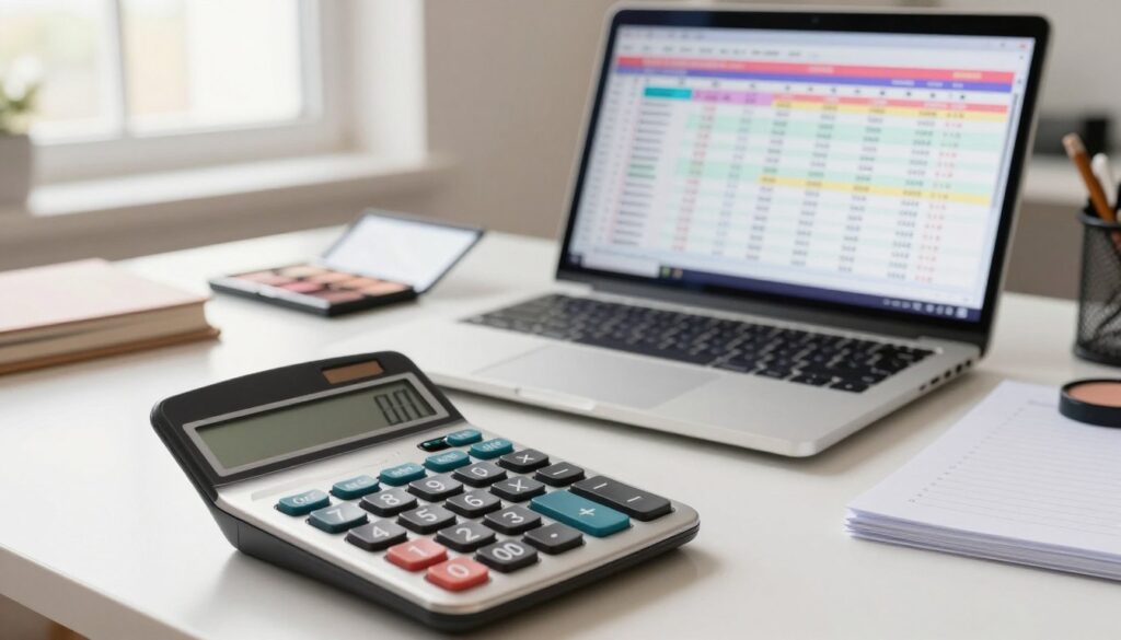 calculadora e planilha de custos para loja de maquiagem online