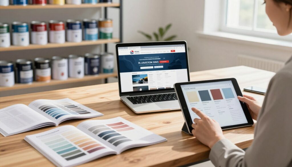 canais para encontrar fornecedores de tintas