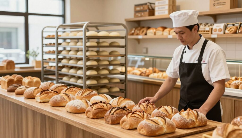 capacidade de produção e entrega confiável de pães