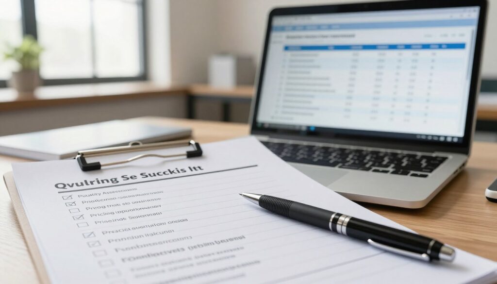 checklist e avaliação final de fornecedores