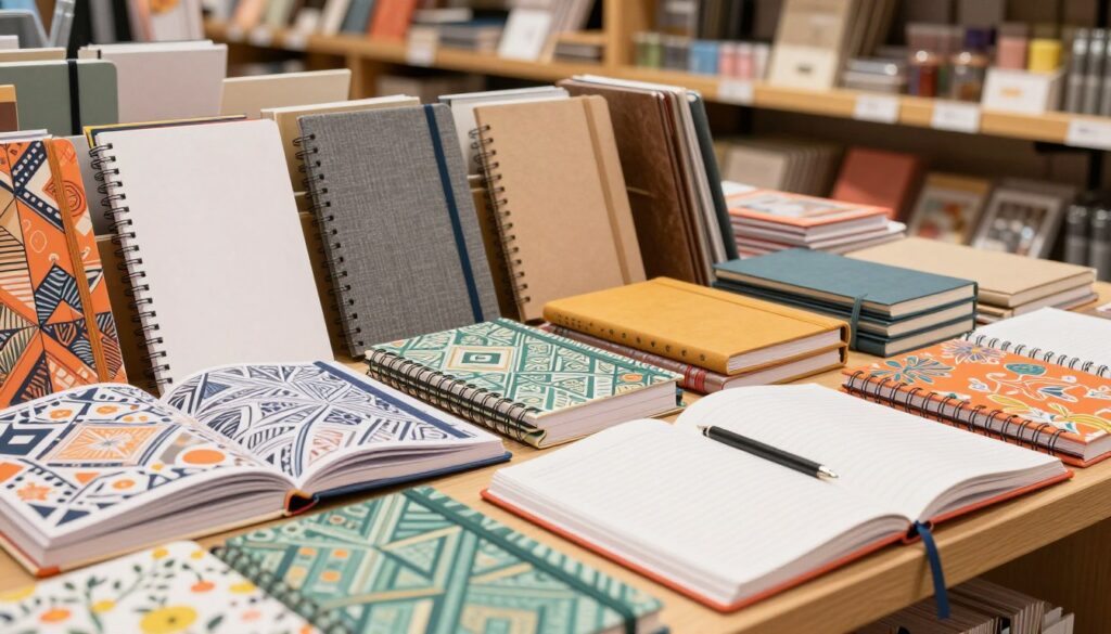 cores e modelos de cadernos