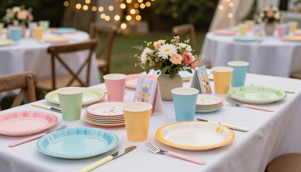 descartáveis e louças para eventos