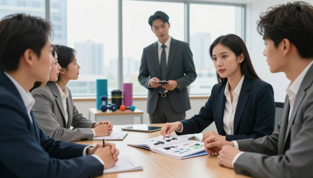 negociação com fornecedores de material esportivo