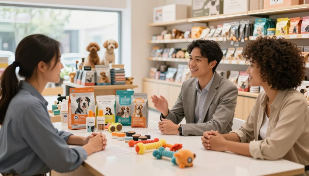 negociação parceria fornecedor pet shop