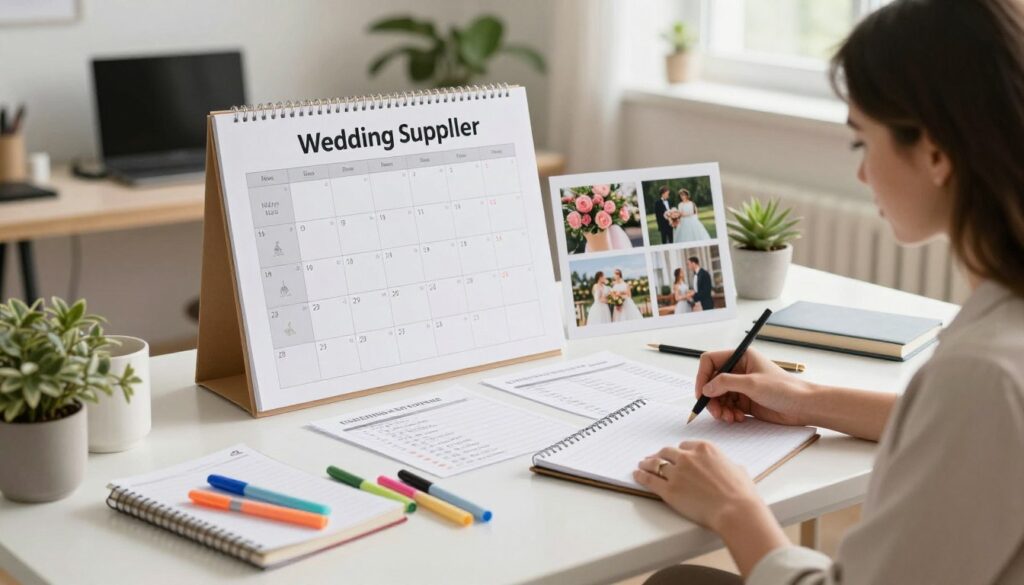 ordem ideal para contratar fornecedores de casamento