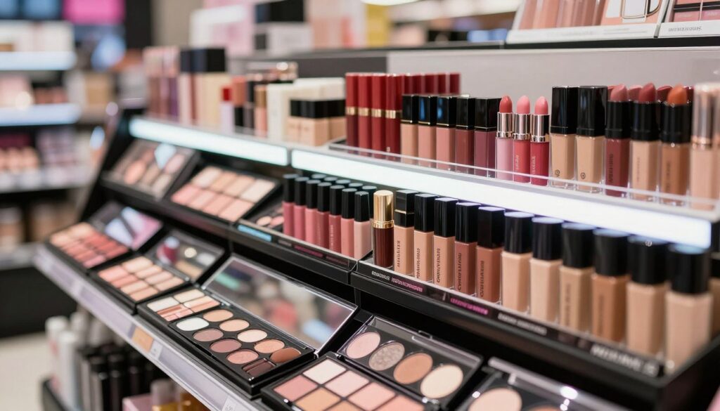 variedade cores produtos maquiagem atacado